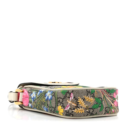 Gucci GG Supreme Monogram Flora Web Ophidia Phone Crossbody Bag White 4 of 16