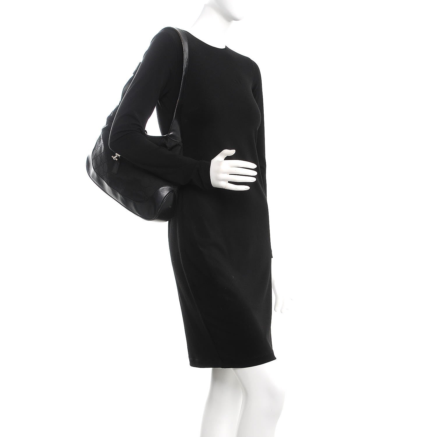 Gucci Monogram Jackie O Hobo Black 2 of 20