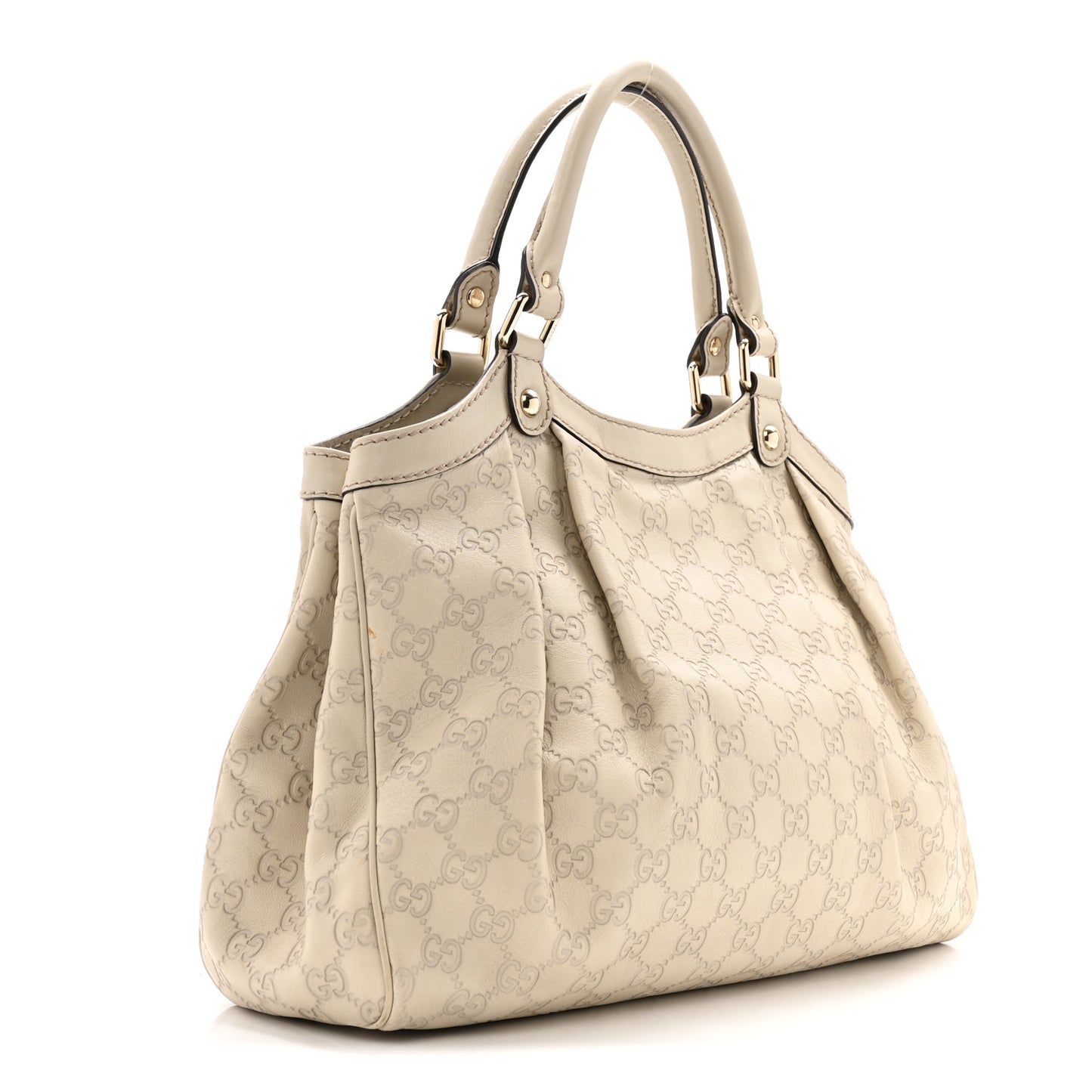 Guccissima Medium Sukey Tote Mystic White