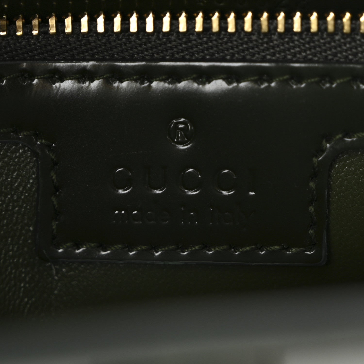 Gucci Glossed Calfskin Small Jackie Shoulder Bag Forest Green 6 of 10