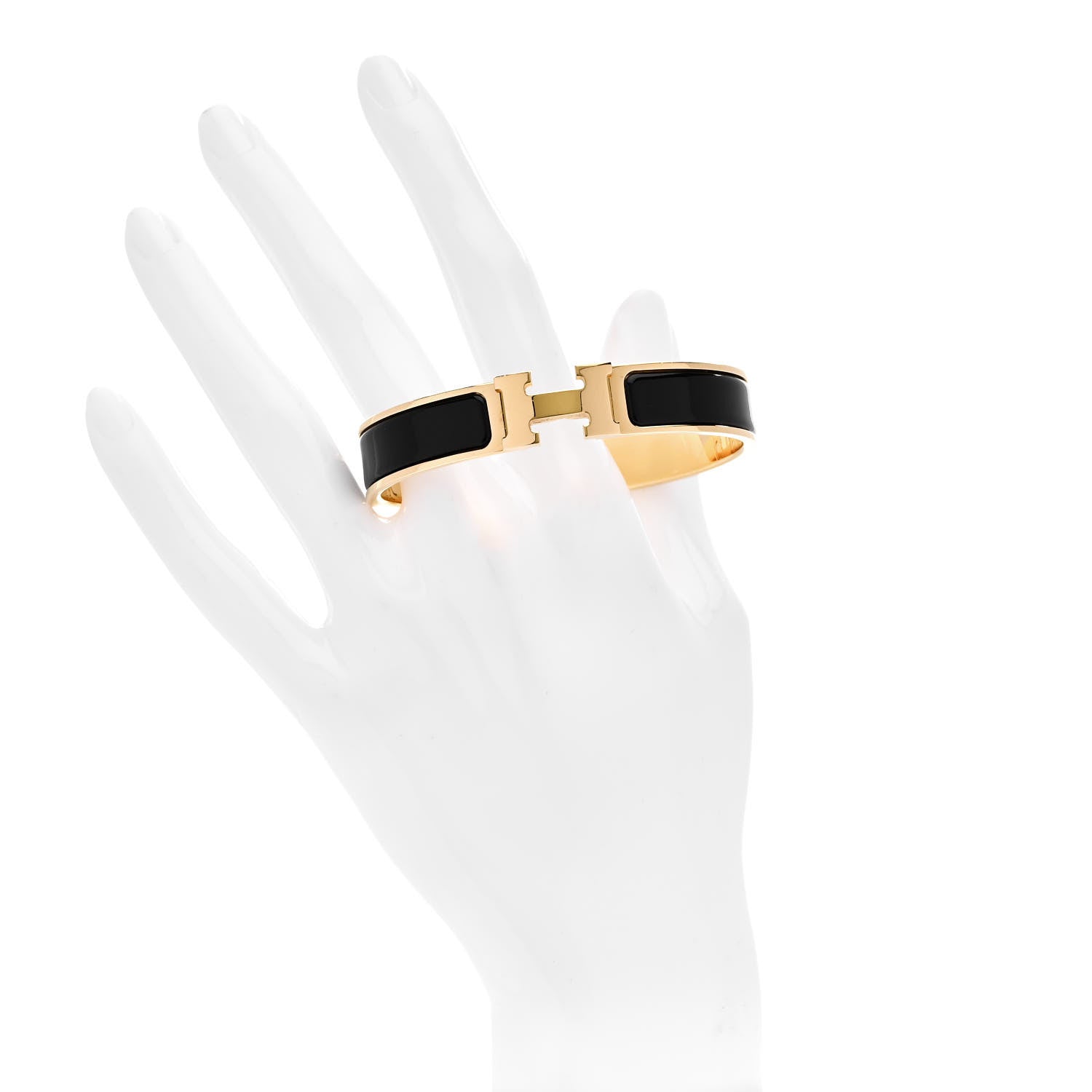 Hermes Enamel Narrow Clic Clac H Bracelet PM Black 2 of 4