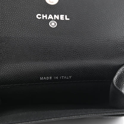 Chanel Caviar Quilted Boy Flap Card Holder Black 5 of 9