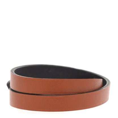 Hermes Chamonix Behapi Double Tour Bracelet T2 Black Gold 3 of 6