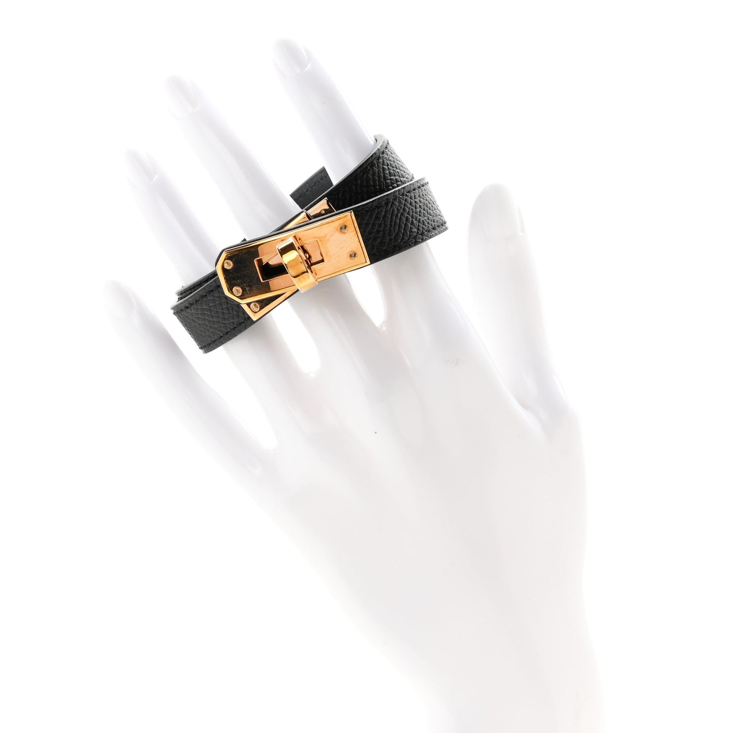 Epsom Kelly Double Tour Bracelet S Black