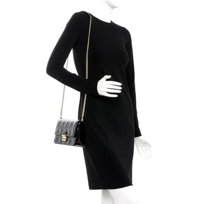 Christian Dior Patent Cannage Miss Dior Promenade Pouch Black 2 of 8
