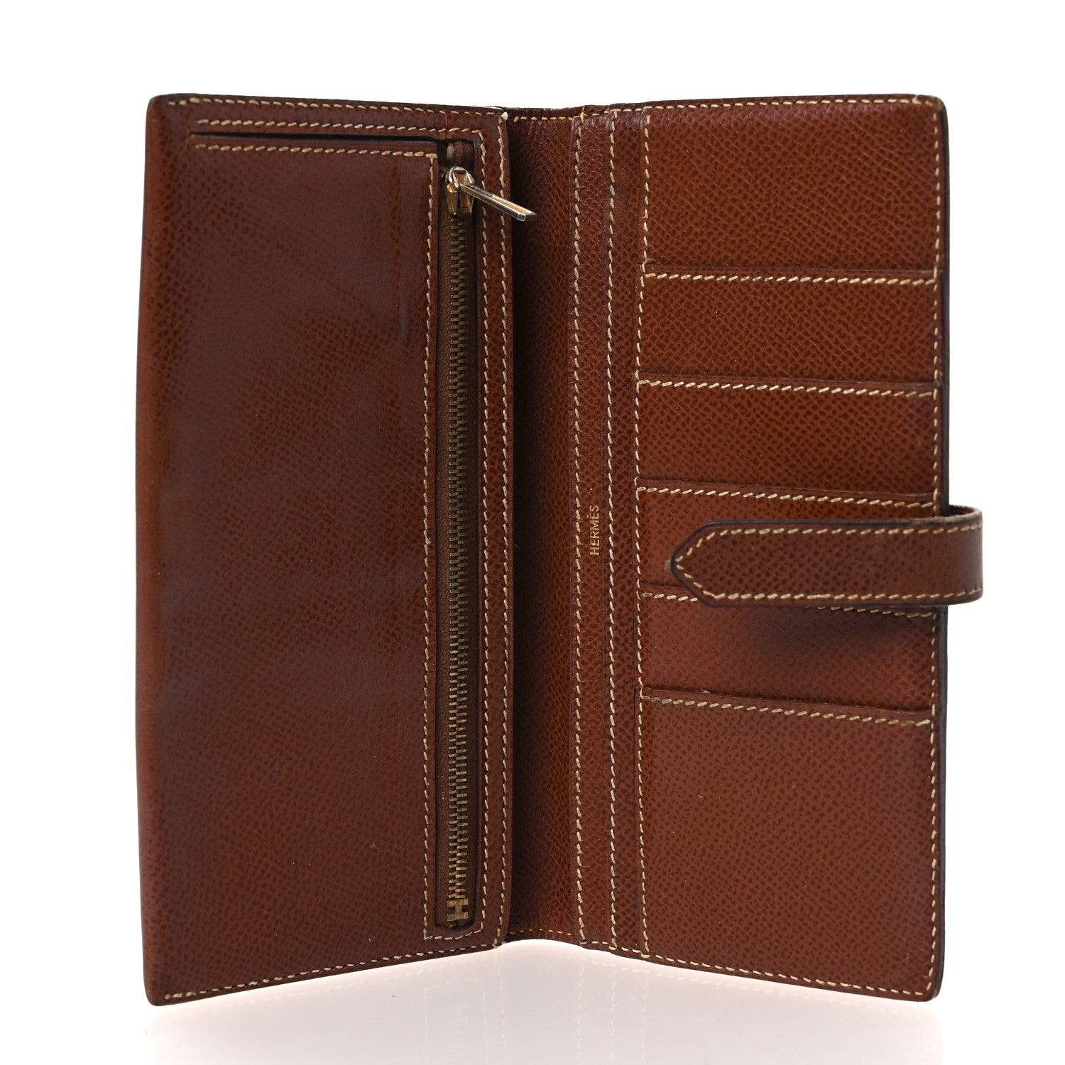 Hermes Courchevel Bearn Gusset Wallet Gold 5 of 13