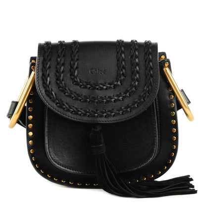 Chloe Calfskin Braided Mini Hudson Shoulder Bag Black 1 of 8
