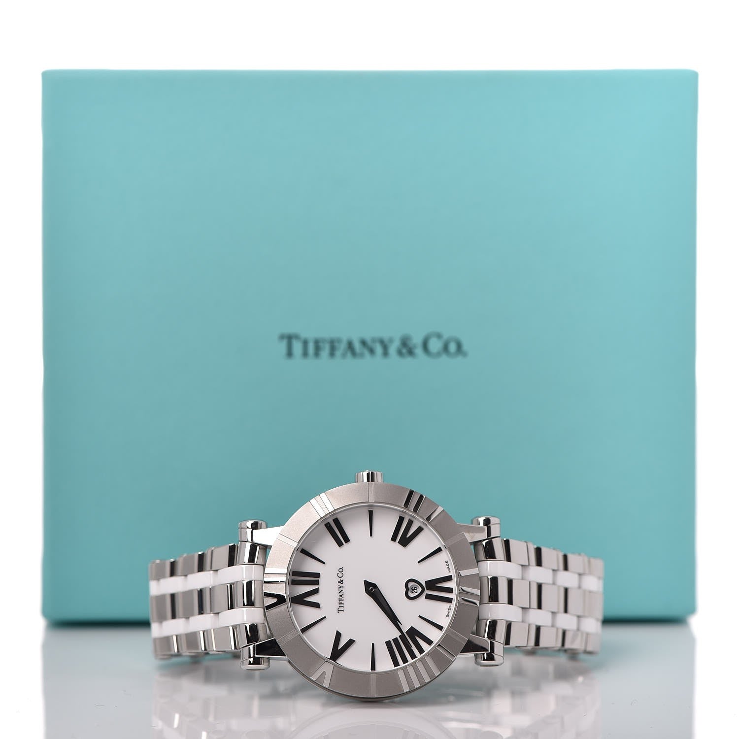 Tiffany Stainless Steel Ceramic 36mm Atlas Quartz Watch 8 of 8