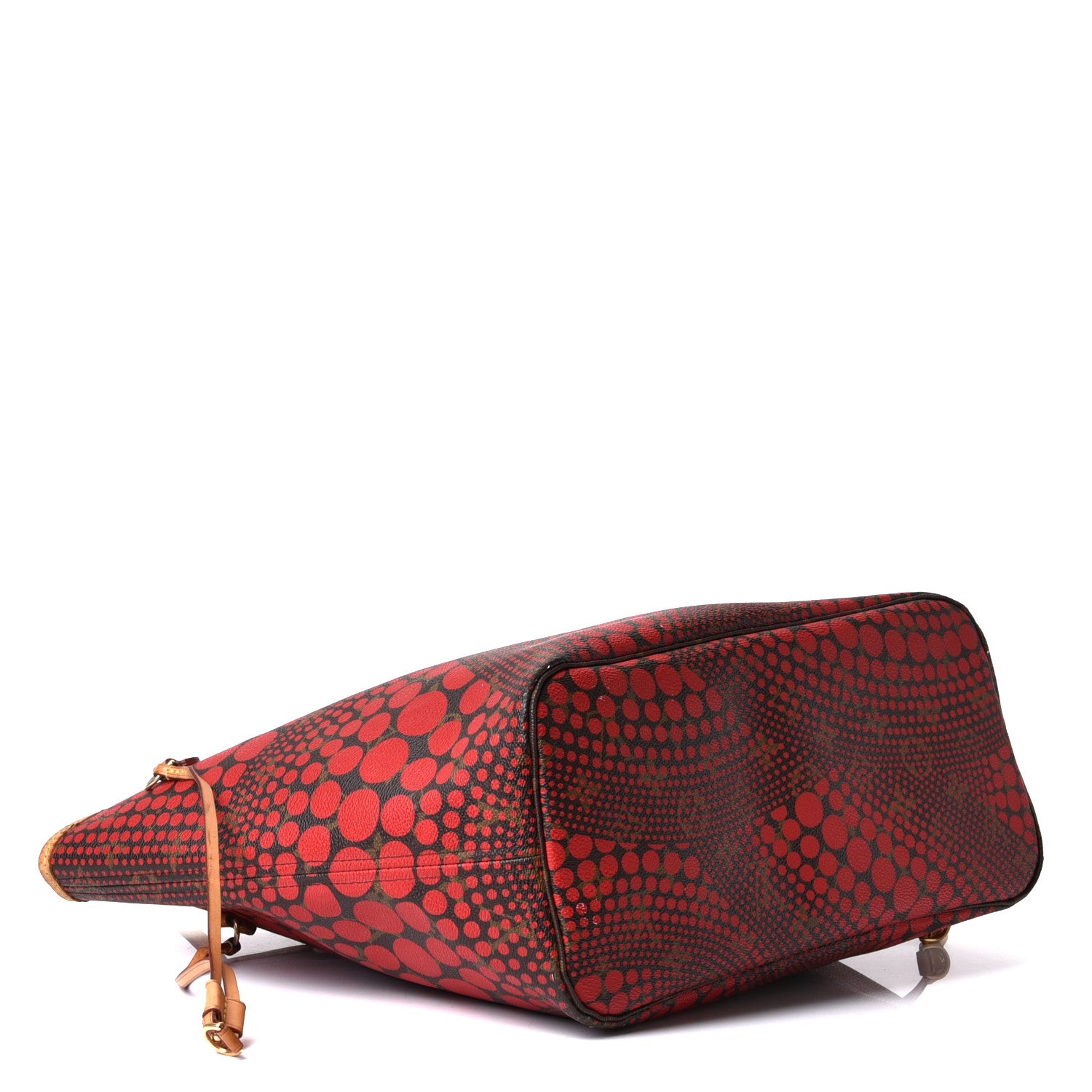 Louis Vuitton Monogram Kusama Waves Neverfull MM Red 5 of 14
