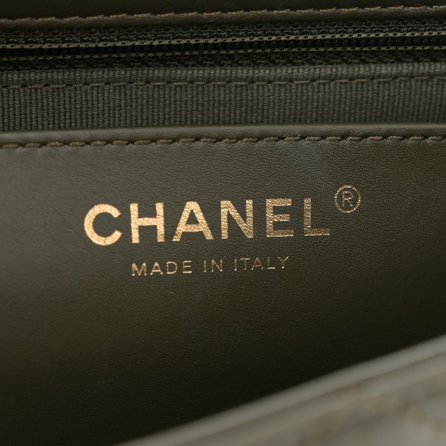 Lambskin Quilted Small Pillow Crush Flap Khaki