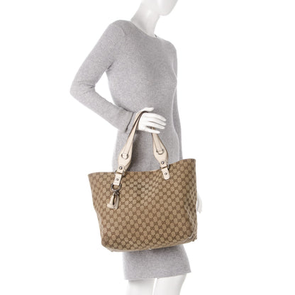 Gucci Monogram Medium Icon Bit Tote Off White 2 of 11