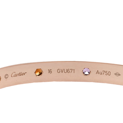Cartier 18K Pink Gold Sapphire Garnet Amethyst LOVE Bracelet 16 6 of 10