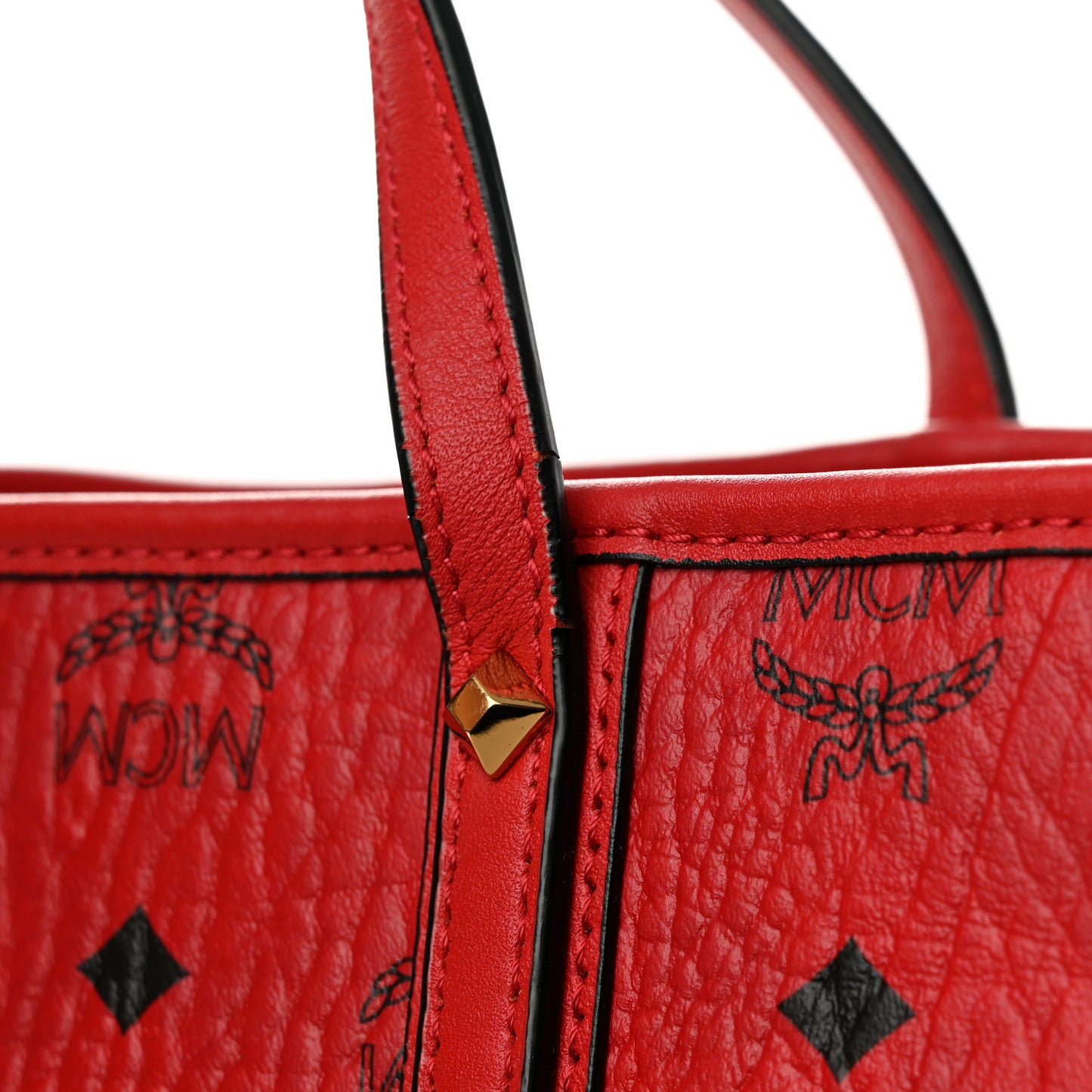 Visetos Medium Anya Shopper Tote Ruby Red