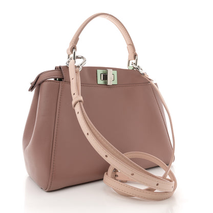 Fendi Nappa Colorblock Mini Peekaboo Iconic Satchel English Rose Plaster Oxigen 2 of 10