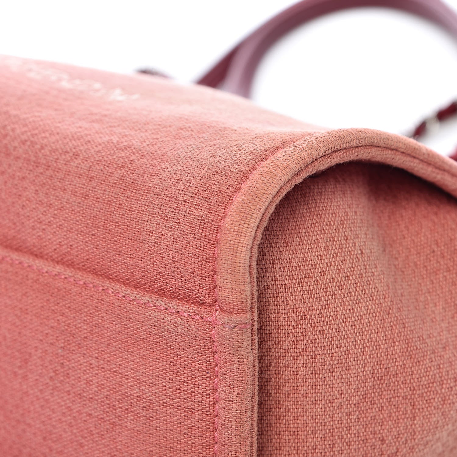 Chanel Canvas Small Deauville Tote Red 9 of 12
