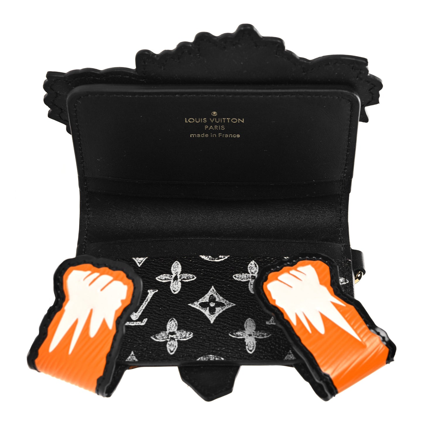 Epi Calfskin Grace Catogram Cat Card Holder Orange