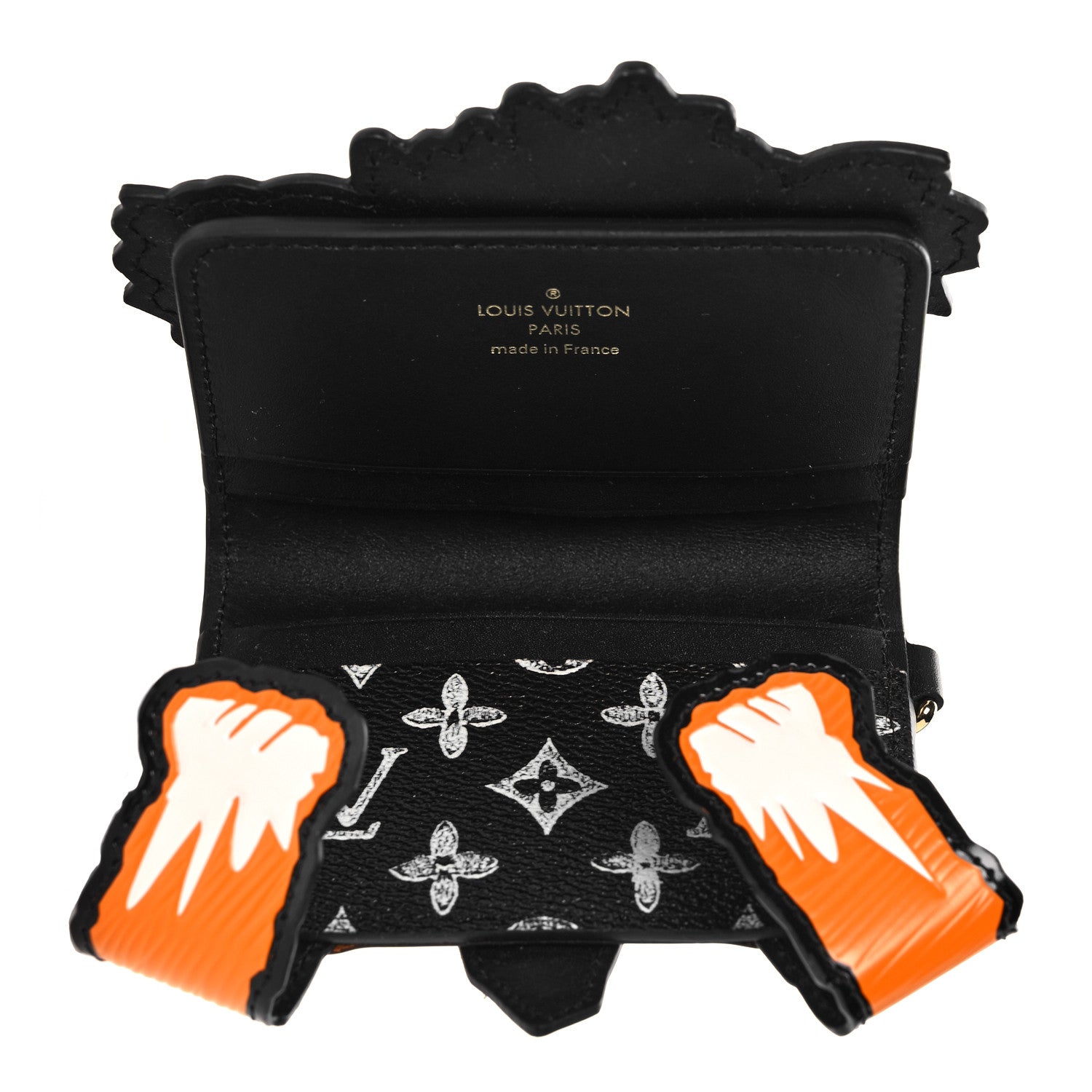 Louis Vuitton Epi Calfskin Grace Catogram Cat Card Holder Orange 5 of 7