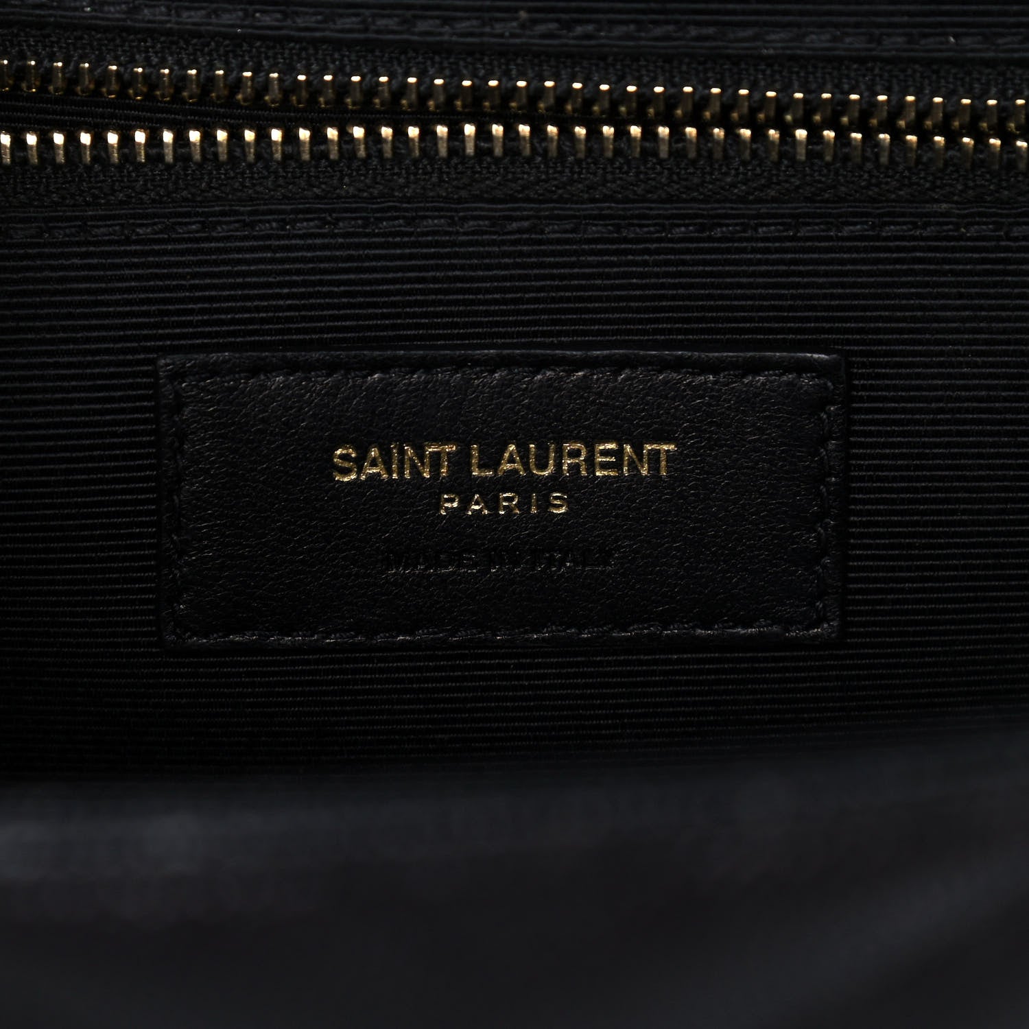 Saint Laurent Grain De Poudre Matelasse Chevron Large Monogram Satchel Black 6 of 13