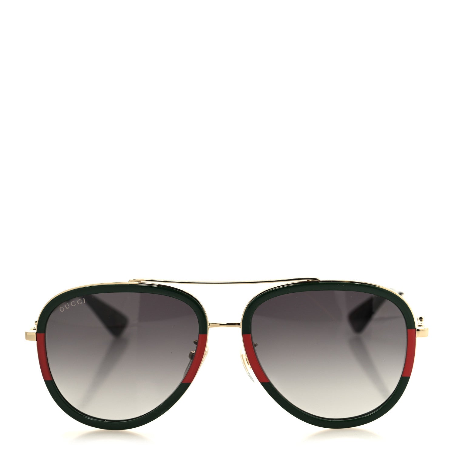 Gucci Web Aviator Sunglasses GG0062S Green Red 2 of 6