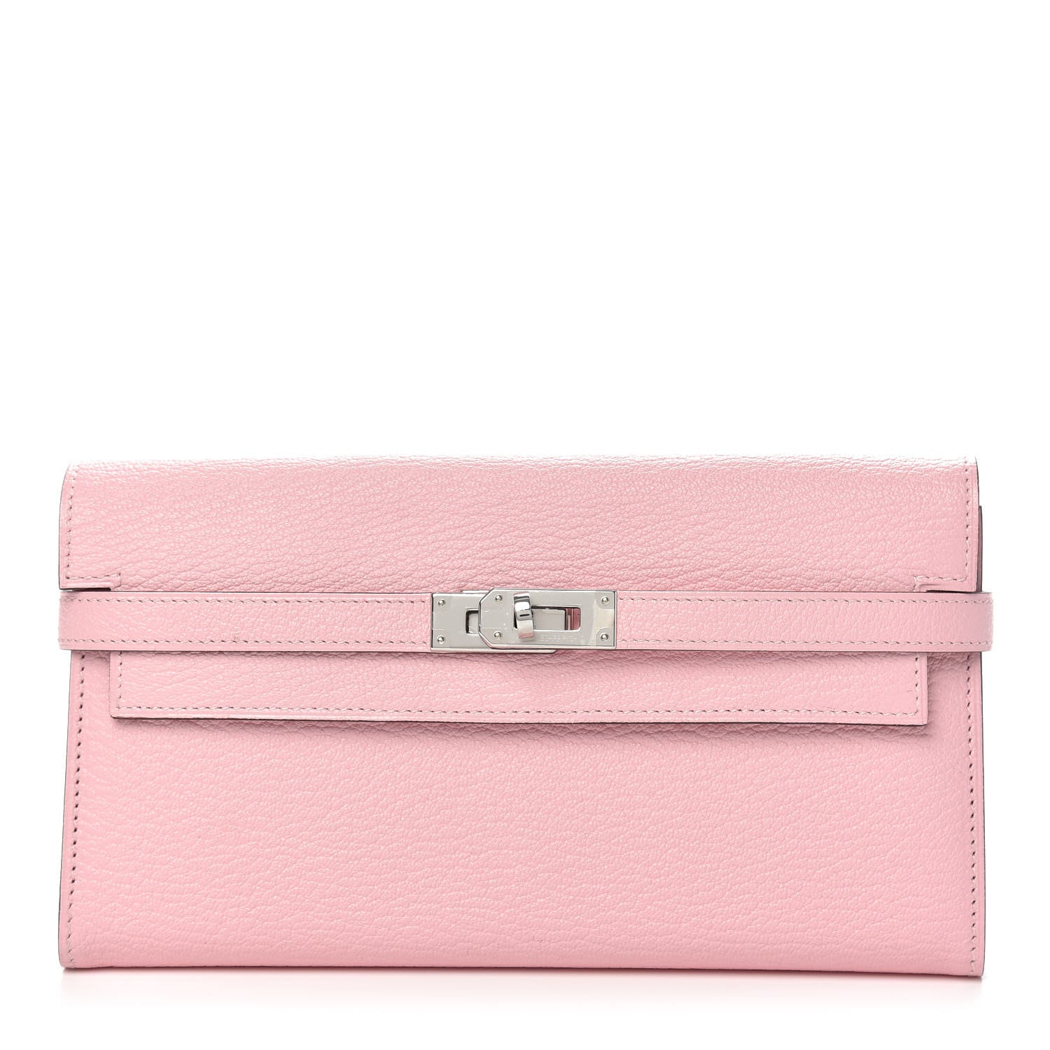 Hermes Chevre Mysore Kelly Longue Wallet Rose Sakura 1 of 8