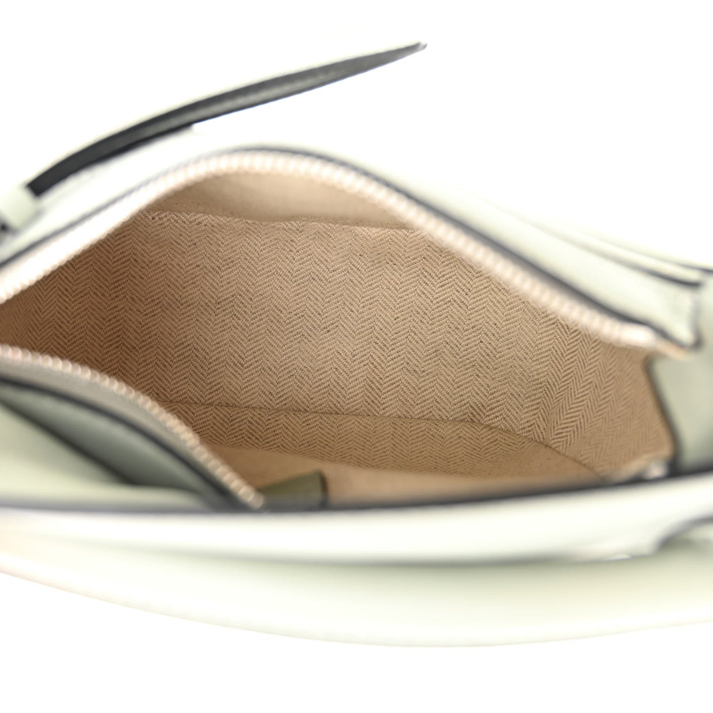 Calfskin Mini Puzzle Bag Ash Grey Light Celadon