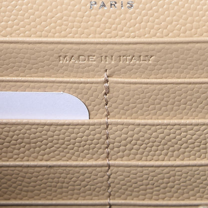 Saint Laurent Grain De Poudre Matelasse Chevron Monogram Chain Wallet Nude Powder 6 of 9