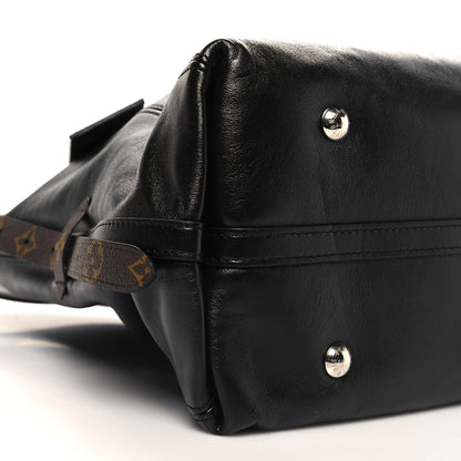 Louis Vuitton Lambskin CarryAll Vibe MM Black 9 of 10