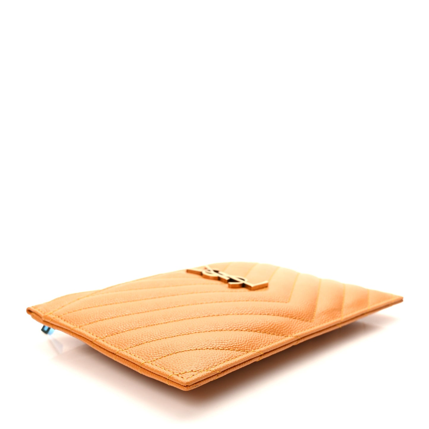 Grain De Poudre Chevron Monogram Bill Pouch Senape Yellow