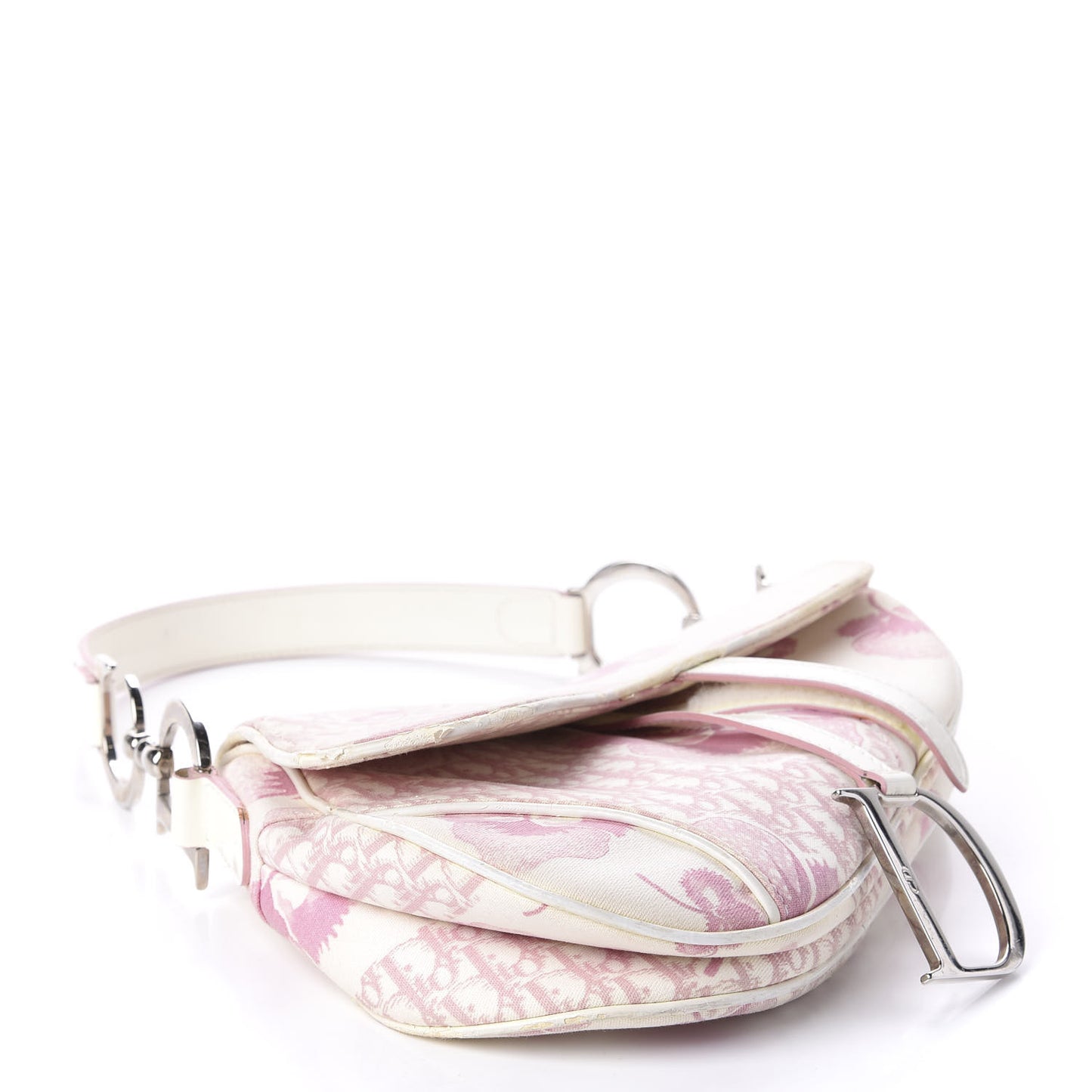 Monogram Floral Saddle Bag Pink