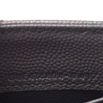 Saint Laurent Grain De Poudre Matelasse Chevron Small Monogram Envelope Wallet Earth 7 of 8