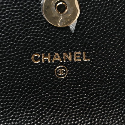 Chanel Caviar Quilted Enamel Coco Casino Flap Phone Holder With Chain Black 7 of 12