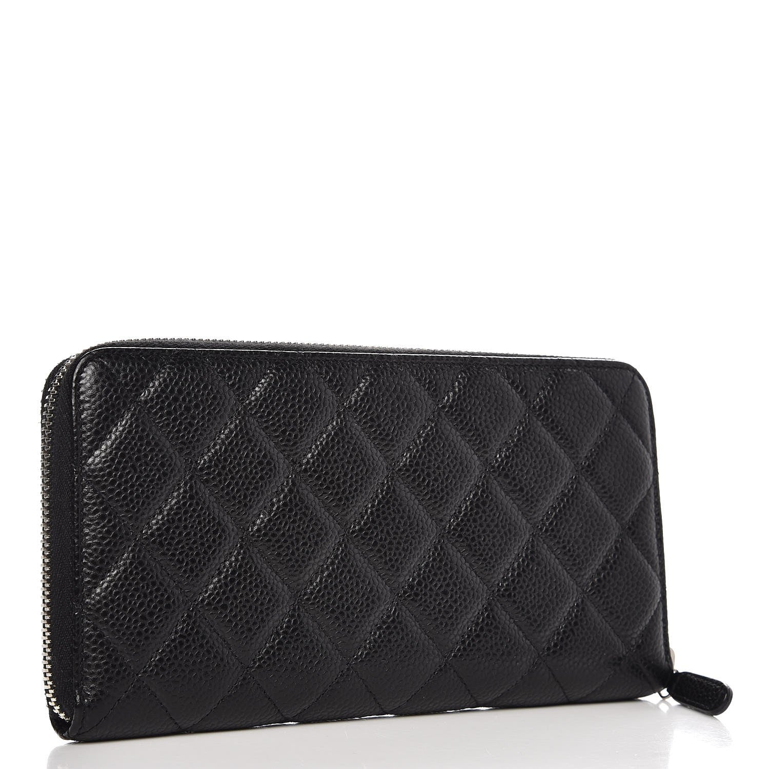 Chanel Caviar Quilted Large Gusset Zip Around Wallet Black 3 of 9