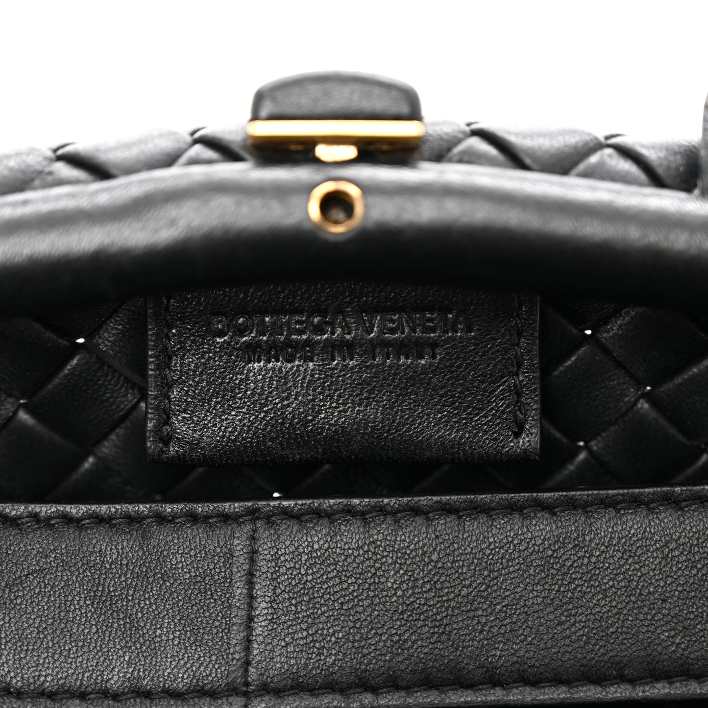 Nappa Intrecciato Small Padded The Handle Black