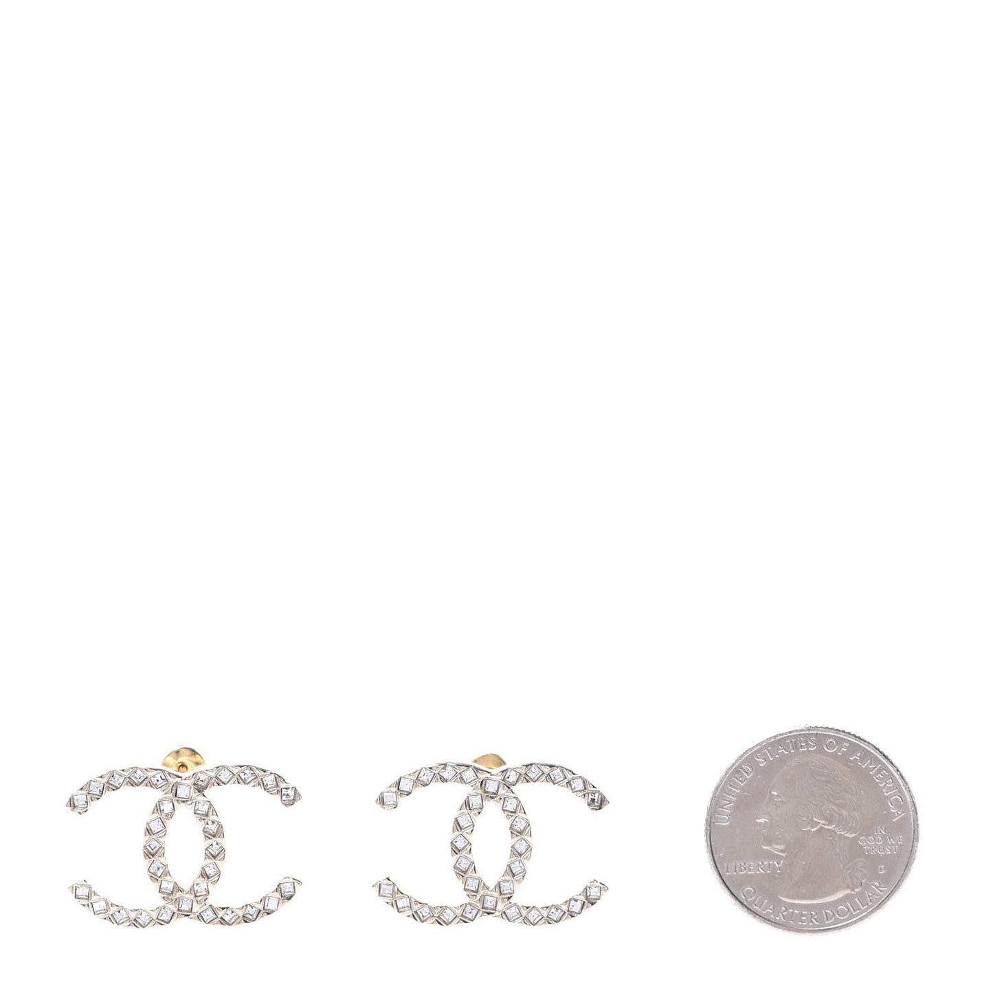 Baguette Crystal High Society CC Earrings Gold
