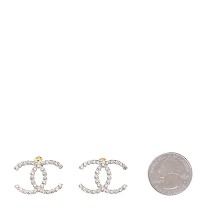 Chanel Baguette Crystal High Society CC Earrings Gold 2 of 5
