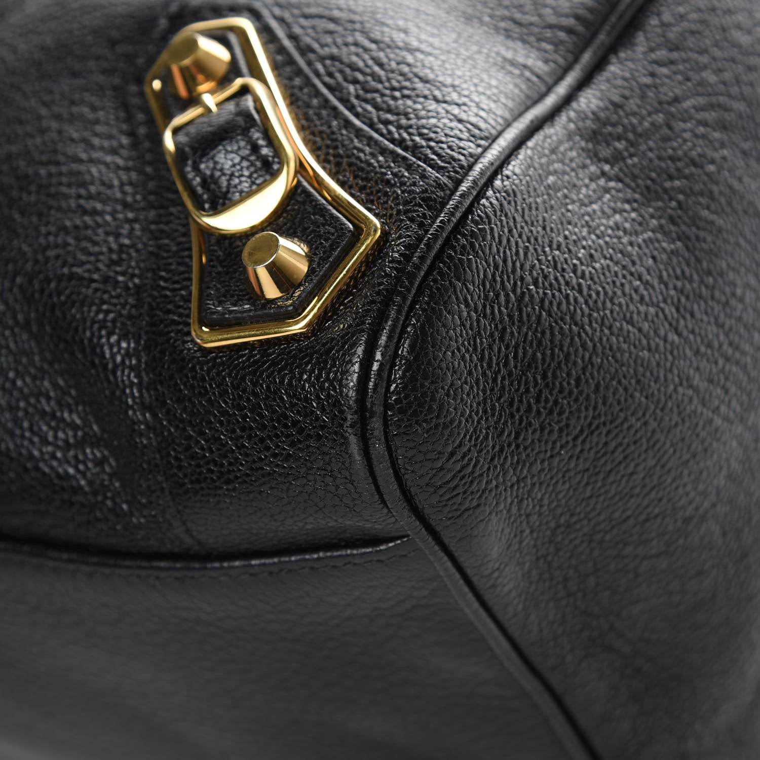 Balenciaga Chevre Gold Metallic Edge Hardware Velo Black 10 of 12