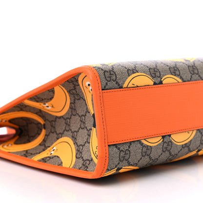 Gucci GG Supreme Monogram Banana Childrens Tote Beige Ebony Multicolor Carrot Orange 8 of 10