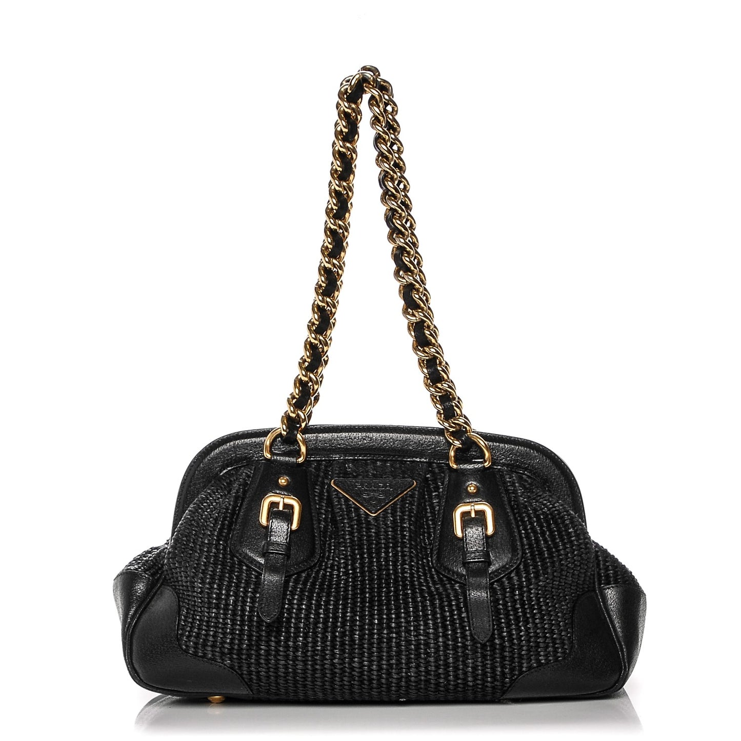 Paglia Cinghiale Frame Tote Black
