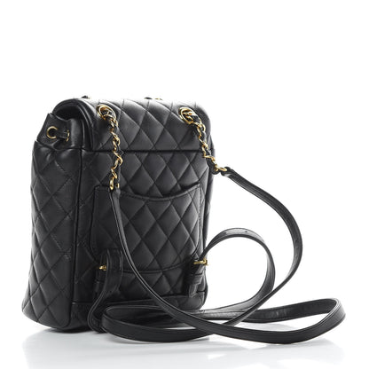 Chanel Calfskin Quilted Mini Urban Spirit Backpack Black 2 of 12