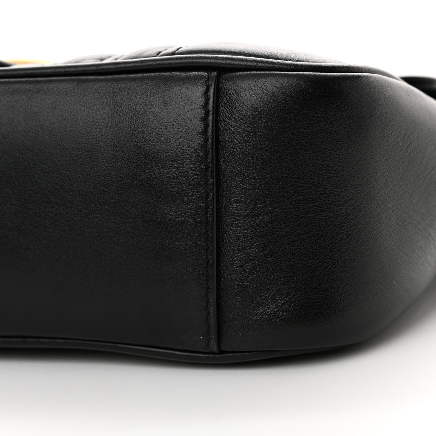 Gucci Calfskin Matelasse Small GG Marmont Shoulder Bag Black 10 of 16