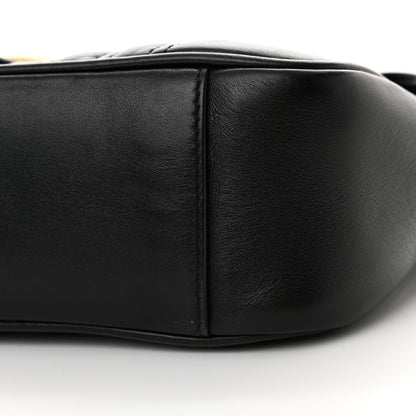 Gucci Calfskin Matelasse Small GG Marmont Shoulder Bag Black 10 of 16