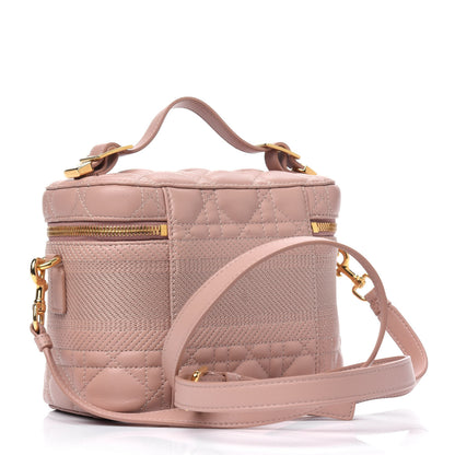 Christian Dior Lambskin Cannage Small Diortravel Vanity Case Rose Des Vents 2 of 4