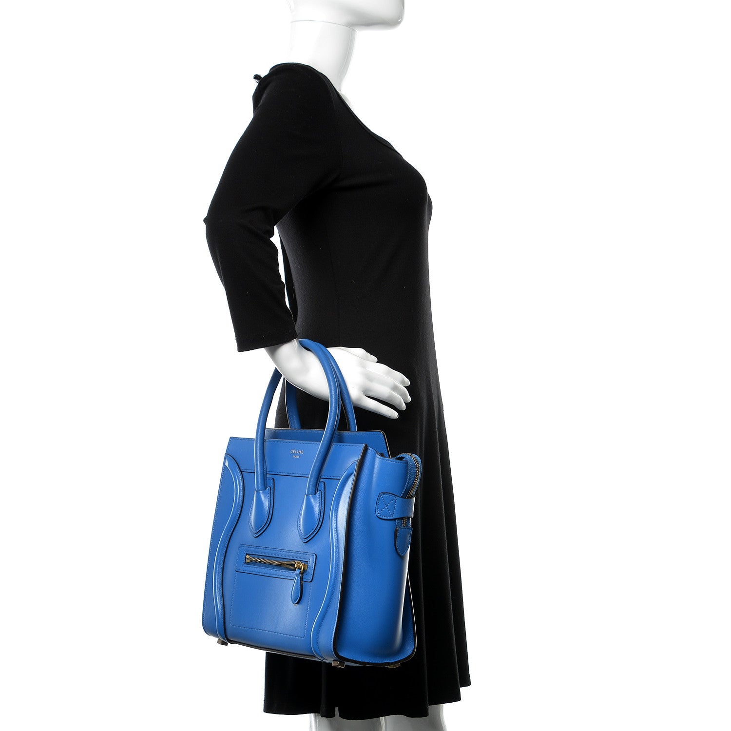 Celine Palmelato Micro Luggage Electric Blue 2 of 12