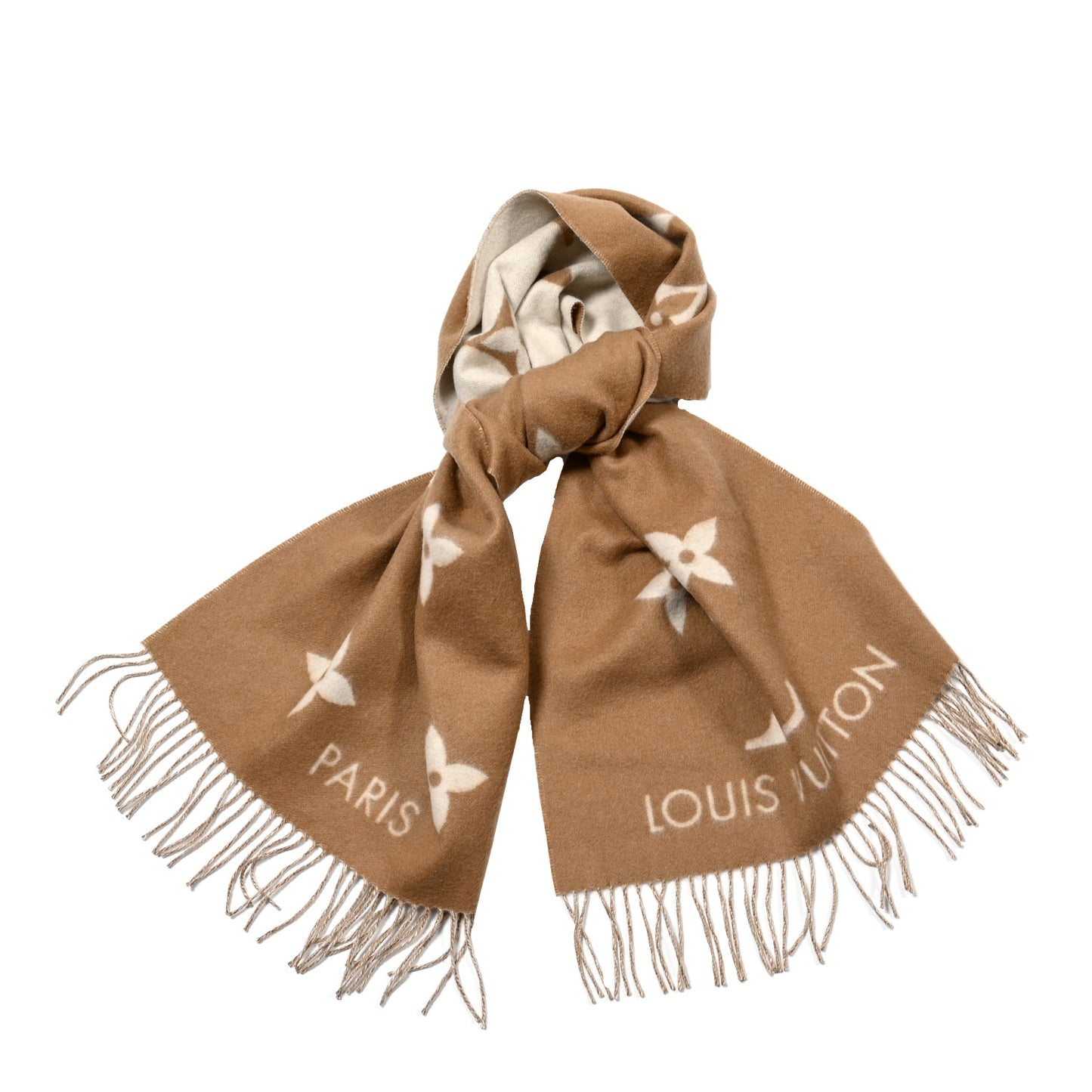 Cashmere Monogram Reykjavik Scarf Sand