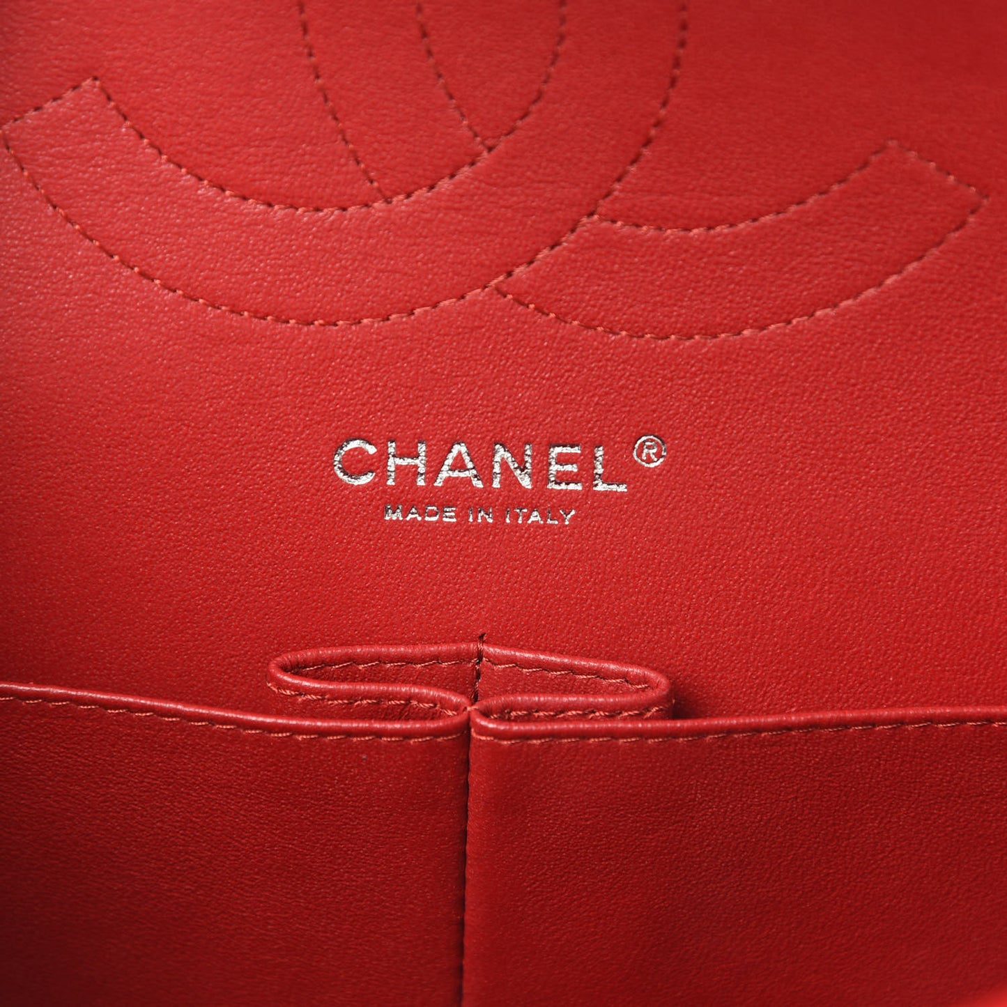 Caviar Quilted Jumbo Double Flap Red