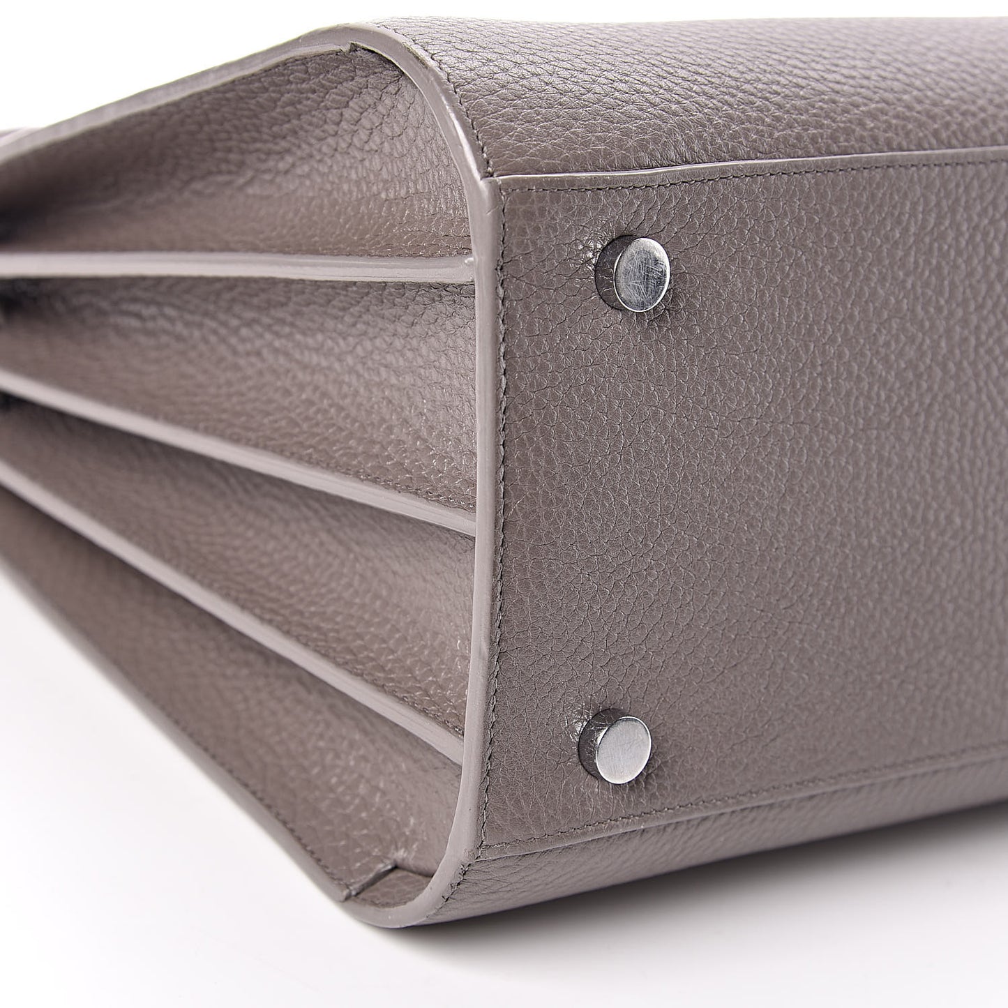 Grained Calfskin Small Sac De Jour Fog