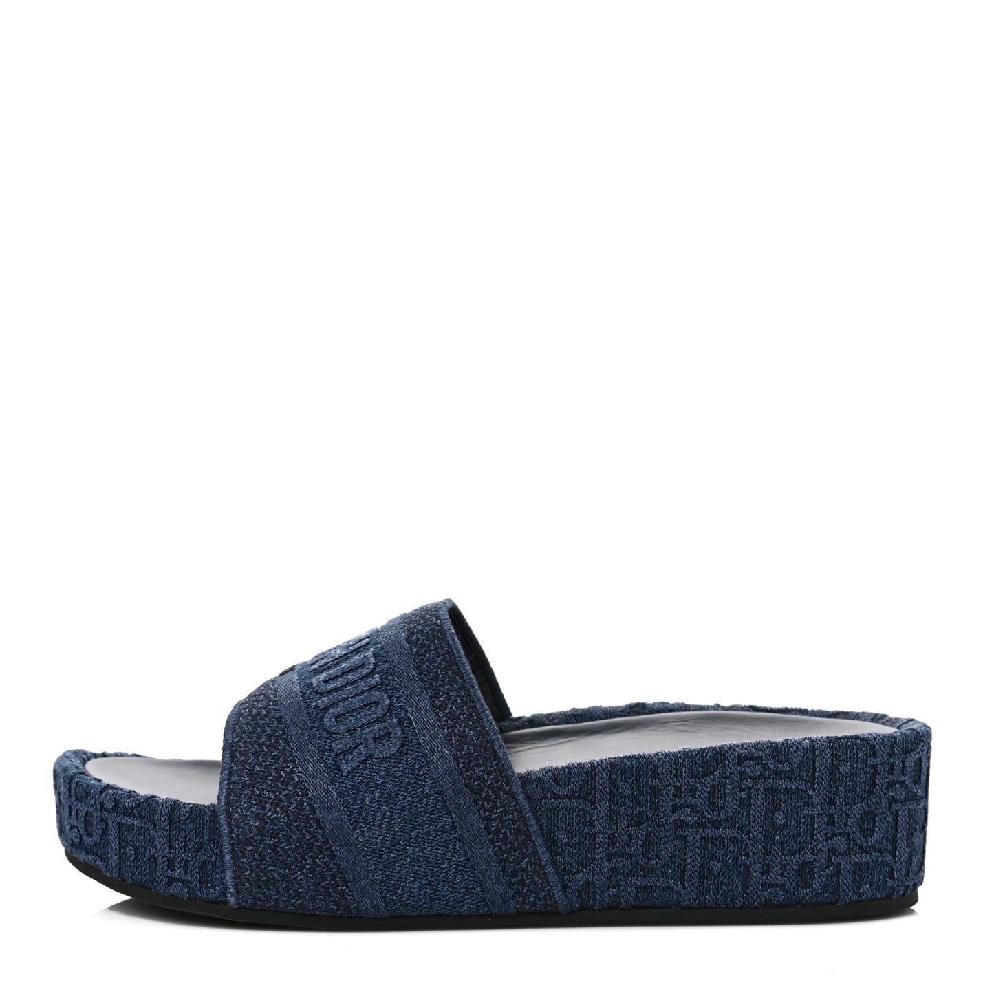 Oblique Denim D-Way Platform Sandal 42 Blue