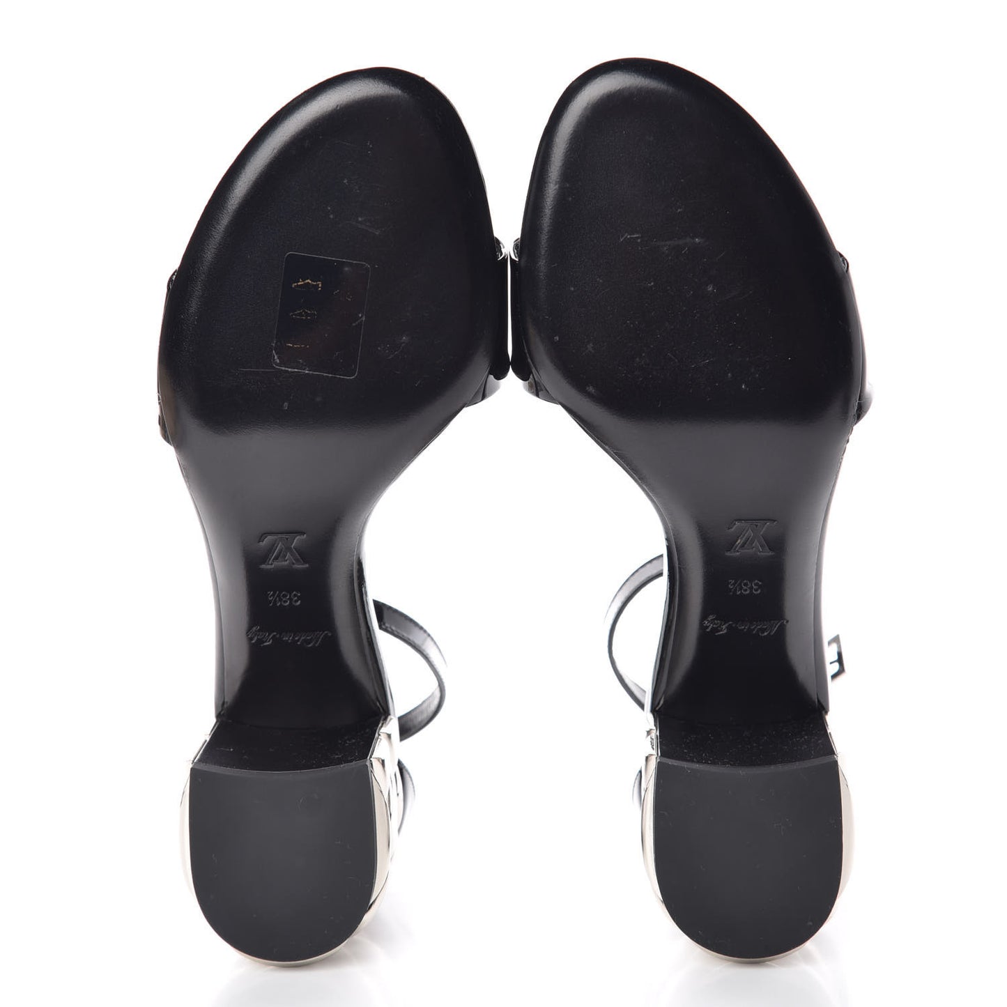Calfskin Silver Light Sandal 38.5 Black