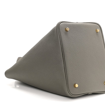 Hermes Taurillon Clemence Picotin Lock 22 MM Gris Meyer 9 of 10