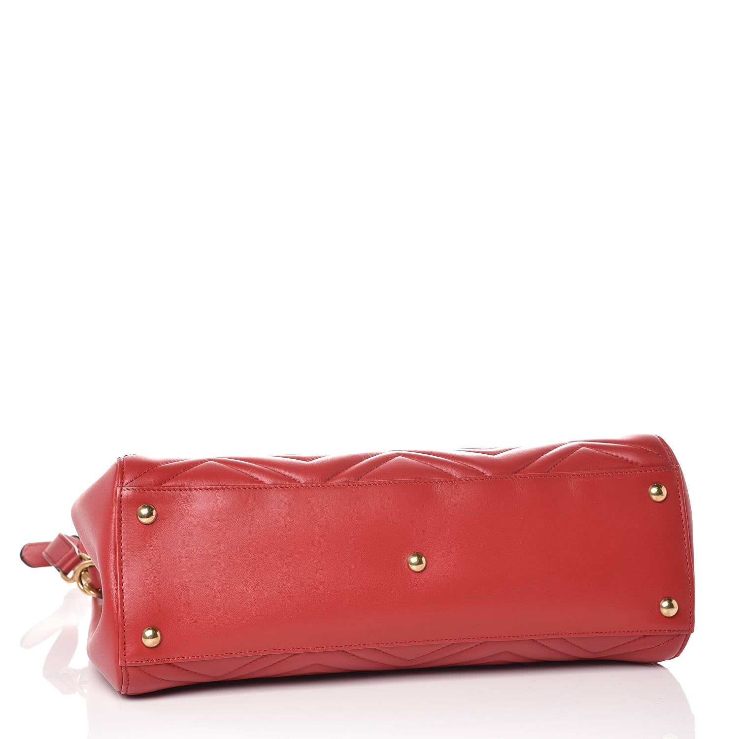 Gucci Calfskin Matelasse Medium GG Marmont Tote Hibiscus Red 5 of 10